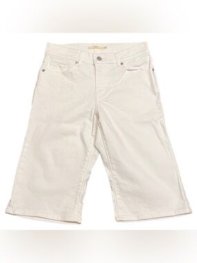 Levi's Women's White Denim Bermuda Shorts